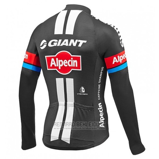 2016 Fahrradbekleidung Giant Alpecin Shwarz und Rot Trikot Langarm und Tragerhose - zum Schließen ins Bild klicken